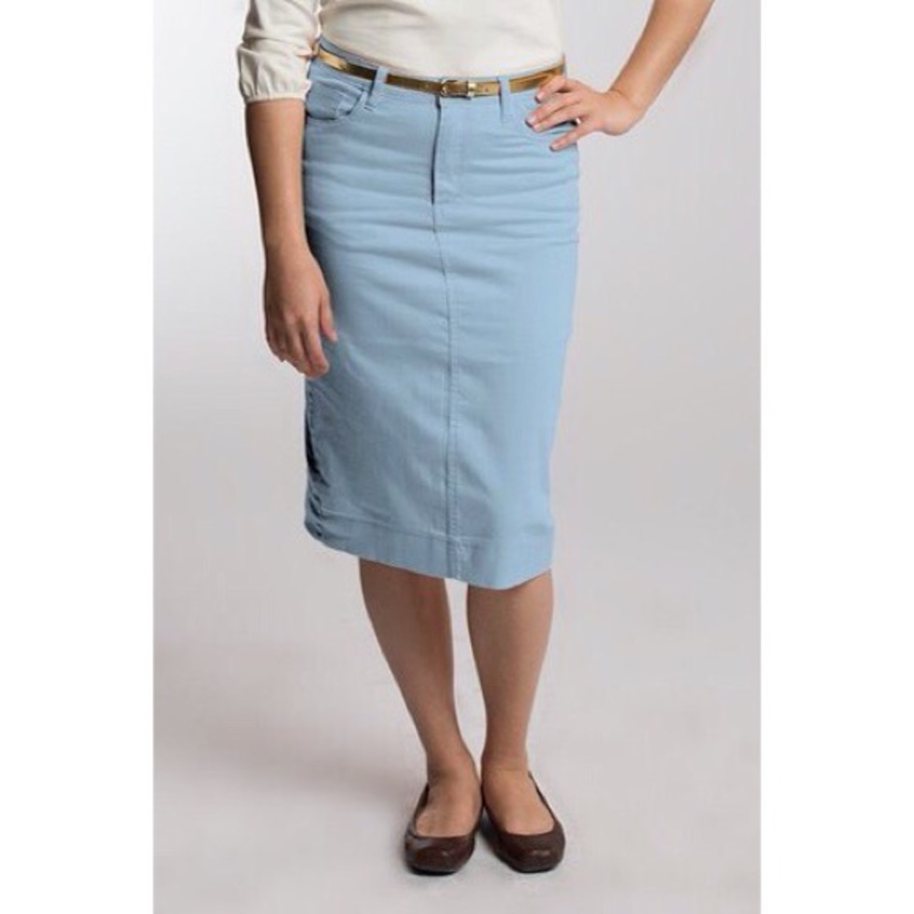 Jade Mackenzie blue denim skirt